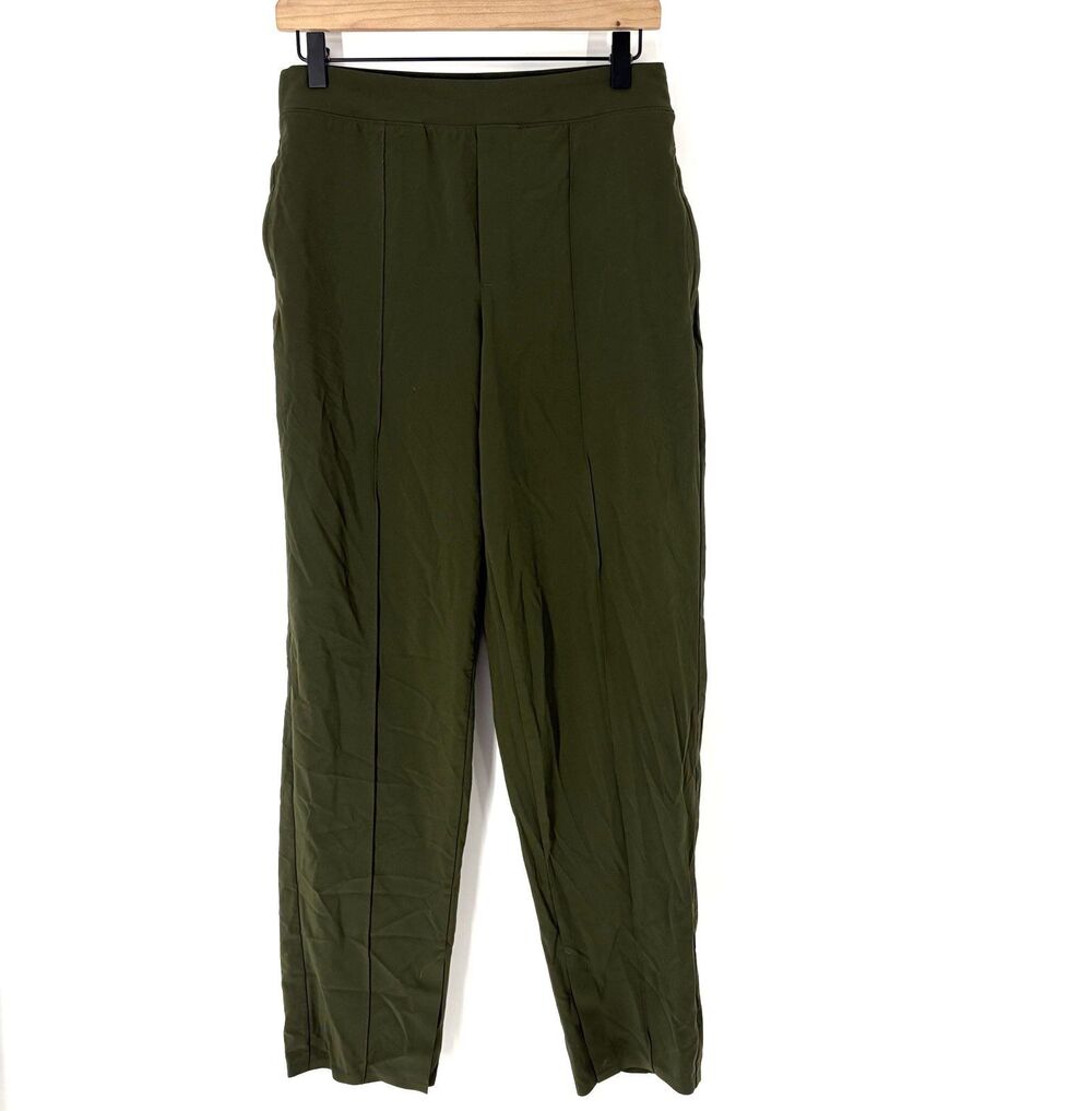 Athleta Brooklyn Heights Pants Size 6 Olive High Rise Pull On Travel Commute